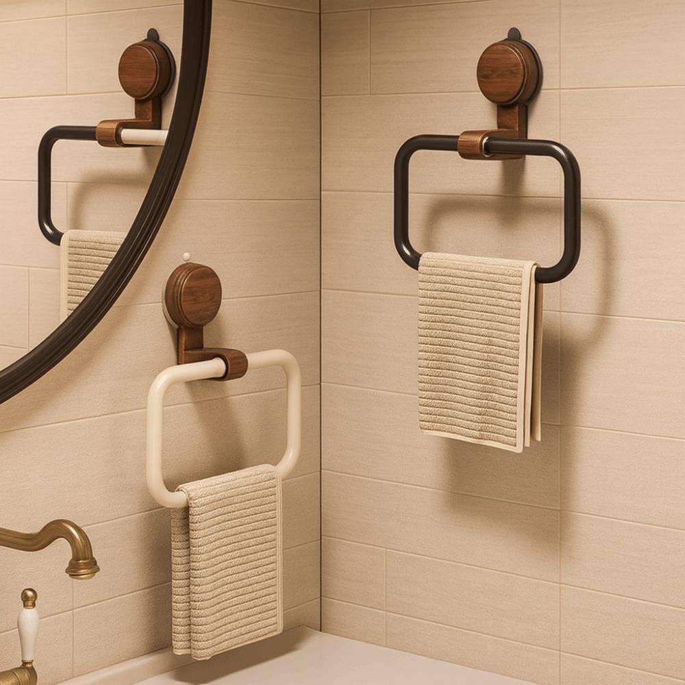 No Drilling Suction Cup Towel Rack Medieval Style Towel Hanging Rack Kitchen