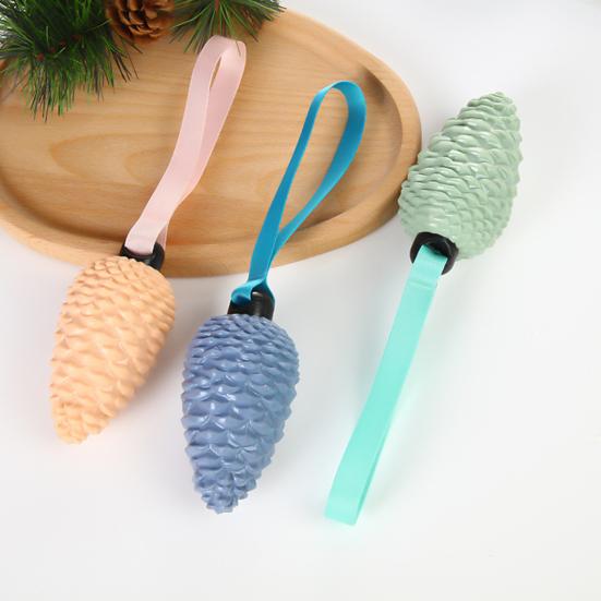 Giocattolo Morso Squeaky per Cani a Forma di Pigna Addestramento Pulizia Interattivo Cane Resistente