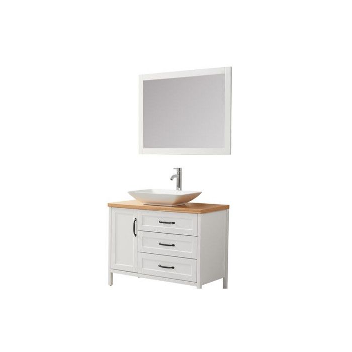 White Bathroom Set 100 Cm