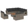 VidaXL Garden Lounge Set with Cushions 12 Pcs, Patio Sofas, Patio Furniture Set, Outdoor Furniture, Grey 3256956