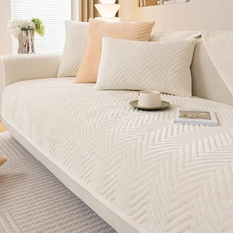 Thicken Plush Sofa Slipcover Universal Non-slip Plush Sofa Towel Couch Cushion Pets Kid Mat Sofas Towel for Living Room Decor