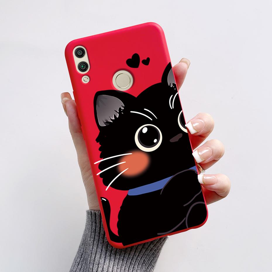 For Huawei Honor 8X Case Honor 8A 8C 8S Cover Cute Rabbit Panda Painted Soft TPU Phone Case For Honor 8A 8C 8S 8X Honor8X Fundas
