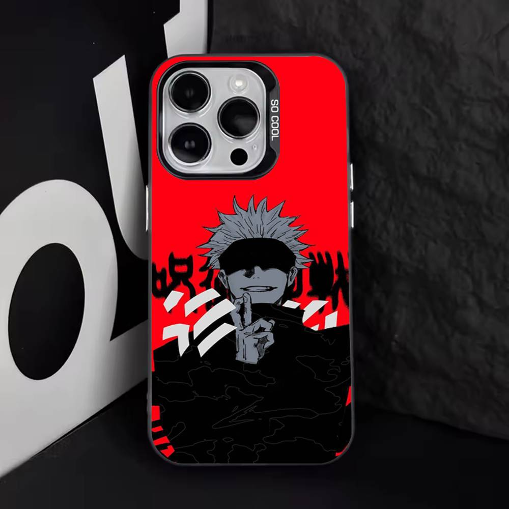 J-Jujutsu K-Kaisen G-Gojo Anime Phone Case For iPhone 17,16,15,14,13,12,11,Pro,Max,Plus,E,Air,Mini Black Tpu Cover