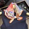 Fashion 100% Real Silk Headscarf Square Scarf Women Shawl Foulard Hijab Headband Wrap Bandana Neck Bufanda Echarpe sjaal