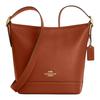 Jude 23 Gold Hardware External Zipper Pocket Leather Crossbody Shoulder Bag Medium Women Bags Brown CBH19-IMTN2