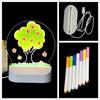 LED Lights Acrylic Message Board Erasable USB Drawing Board Bedroom Night Light Birthday Gift