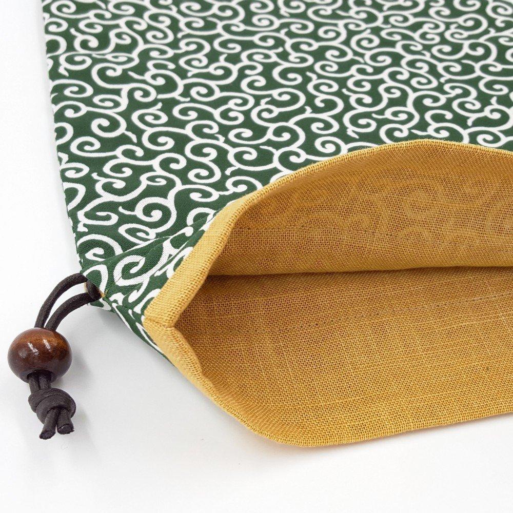 Workshop Drawstring Goshuincho Arabesque Japanese Made in Shingenbukuro Size [Handmade FUJITA] Bag, Bag, Pattern, Pattern, Japan, Men's, Festival,