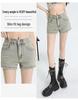 2025 Summer Women's Retro High Waist Plus Size Denim A-line Shorts