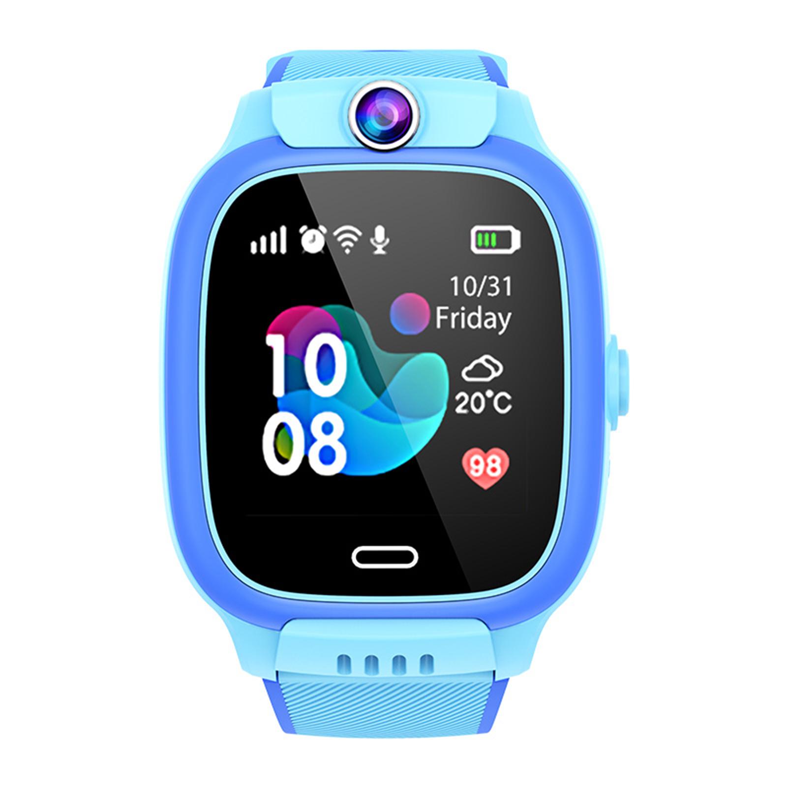 

Kids Smartwatch with Phone Calling SOS Weather Photo Alarm Function Children Smartwatch WIFI LBS Real-time Positioning синій