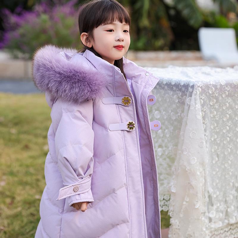 Down Jackets for Girls In Winter, Mid-length and Thickened, Parent-child Coats