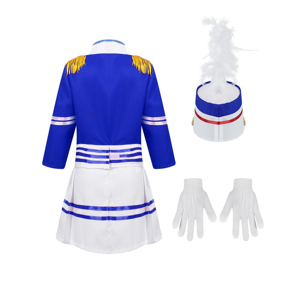 Unisex Dětský Kostým Tambora Královský Strážce Voják Pochodová Kapela Uniforma Oblečení Halloween Cosplay Párty Maškarní