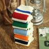 Cityboy Men's Striped Basketball Medium Tube Socks Vintage Unisex Women Couple Cottons Japanese Thick Towel Bottom Sports Socks