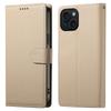 DF-012 For iPhone 15 Case Litchi Texture Leather Magnetic Clasp Wallet Stand Phone Cover