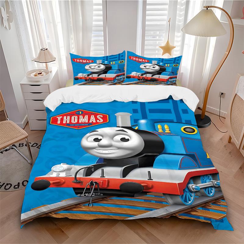 Thomas Train Adventure Print 3Pcs Bedding Setduvet Cover With 2 Bedropillowcase Home Birthday Gift