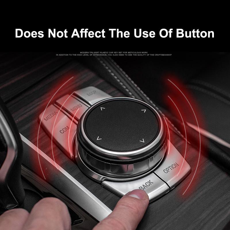 Chrome ABS Car Multimedia Button Cover Trim Parking Brake Button Sticker For BMW G01 G30 G38 5 Series 2017-2021 Auto