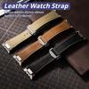 Leather Strap for Apple Watch Ultra 4 3 2 49mm Series 11 10 46mm Business Men Band for iWatch 9 8 7 45mm 6 5 4 Se 3 44mm Bracelet