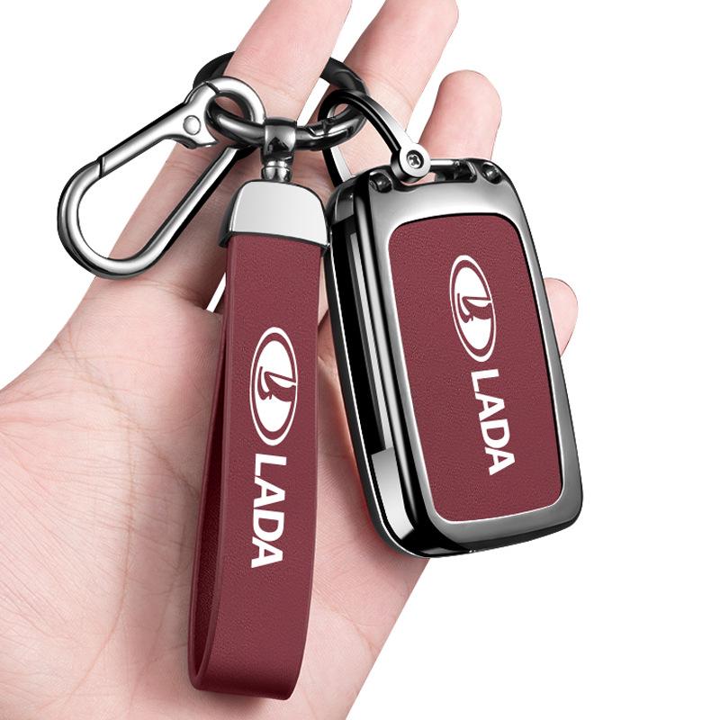 High-End Protective Key Case for Lada - Fashionable and Durable Cover with Buckle