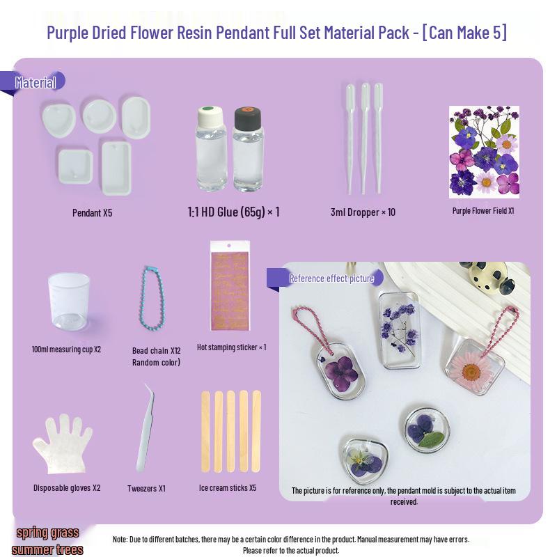 Handmade Crystal Epoxy Dried Flower Coaster DIY Kit for Kids - Back To School Gift