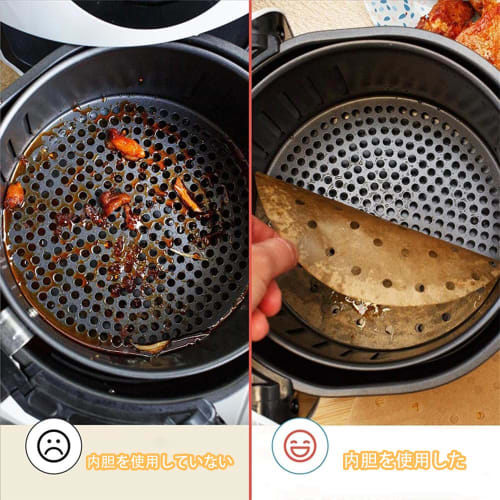 MOCOXYKLXY Engangs Damppapir, Rundt, 18cm Diameter, Pakke med 100, for Kinesiske Dampkokere, Damppapir, Airfryer-papir, Mat Non-Stick (18cm Ro
