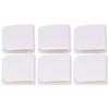 6Pcs Set Shower Splash Curtain Clips White Self Adhesive 4.5x5cm for Home Bathroom Bedroom Living Room Kitchen