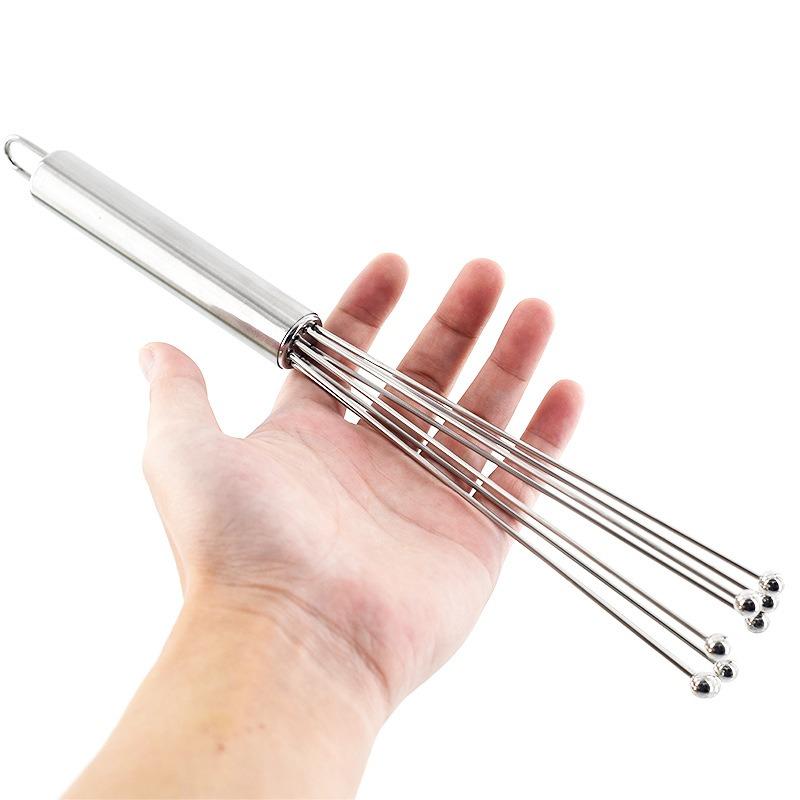 Egg Beaters Stirring Bead Ball Whisk Hand Held Egg Beater Stainless Steel Kitchen Tools Cooking Foamer Wisk Manual Mixer
