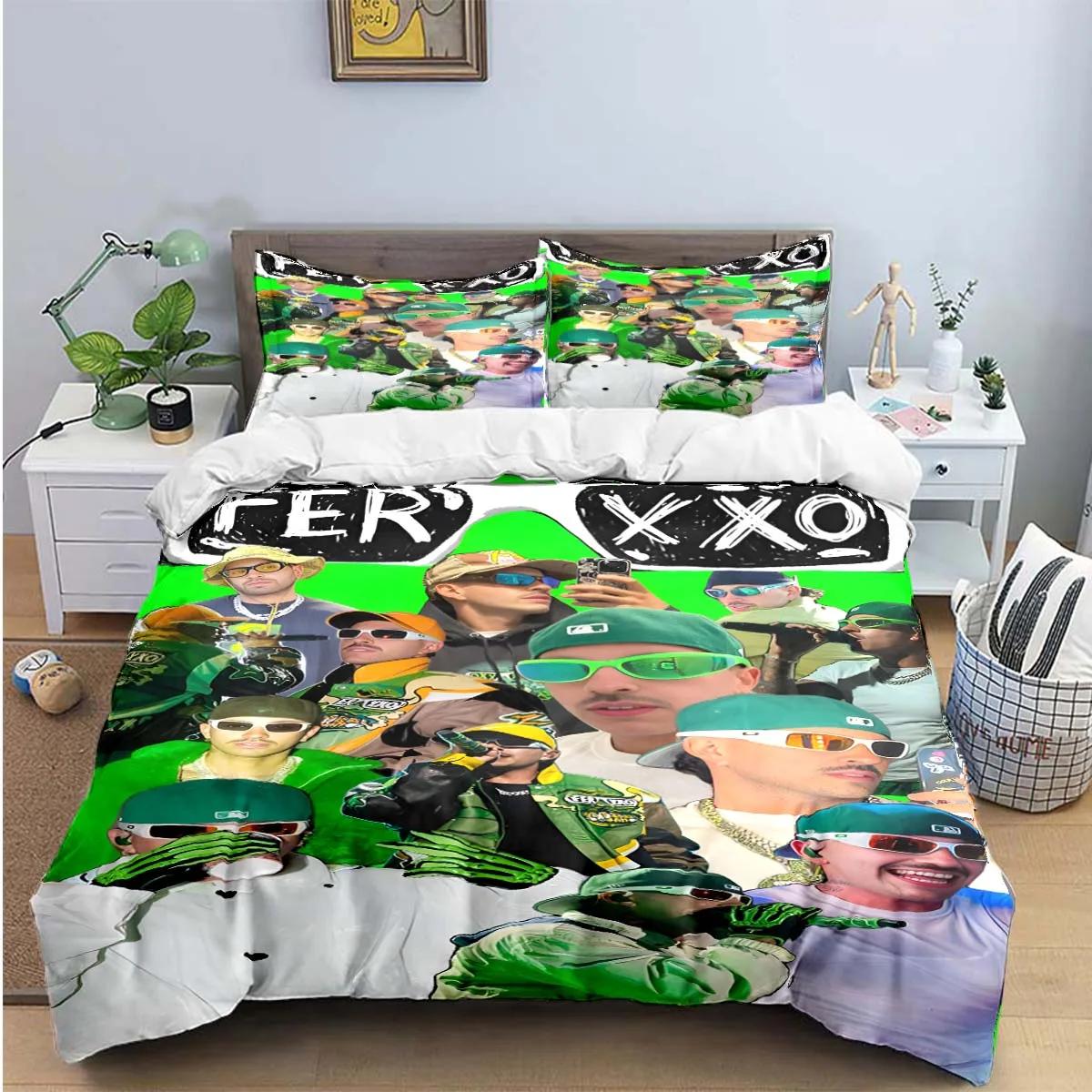 

Comforter Fashion Pop Singer Ferxxo Feid Print Bedding Sets Bed Supplies Set Bed Comforter Set Bedding Set Luxury Birthdaygift Comforter (quilt)-EU Single(135*200cm)3pcs