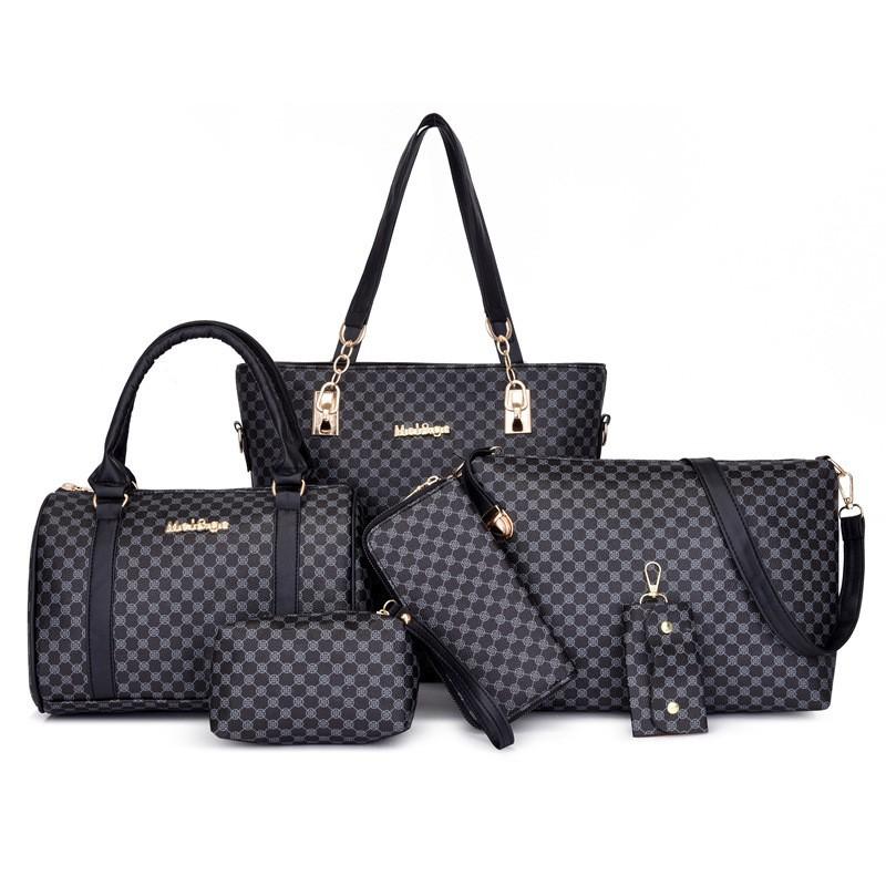 Large-capacity Bag Women s 2026 New Style Multi-piece Popular Printed One-shoulder Handbag one size чёрный