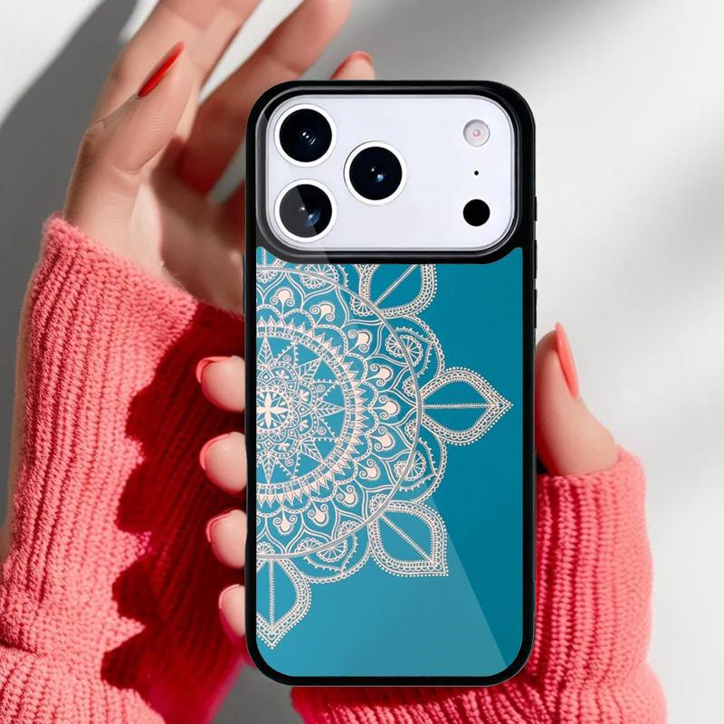 Mandala Pattern Phone Case for iPhone 17 16 15 14 13 Pro Max Back Cover for 12 11 Pro Coque