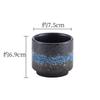 Japanese Style Ceramic Tea Cup Retro Stoneware Coffee Mug Stackable Handmade 200ml Round Single-Layer