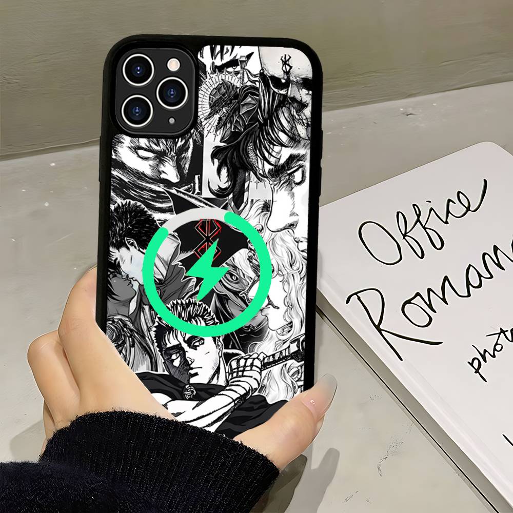 Anime Fashion Berserk Guts Phone Case For IPhone 17 16 15 14 13 12 11 Pro Max Plus Magsafe Magnetic Shell