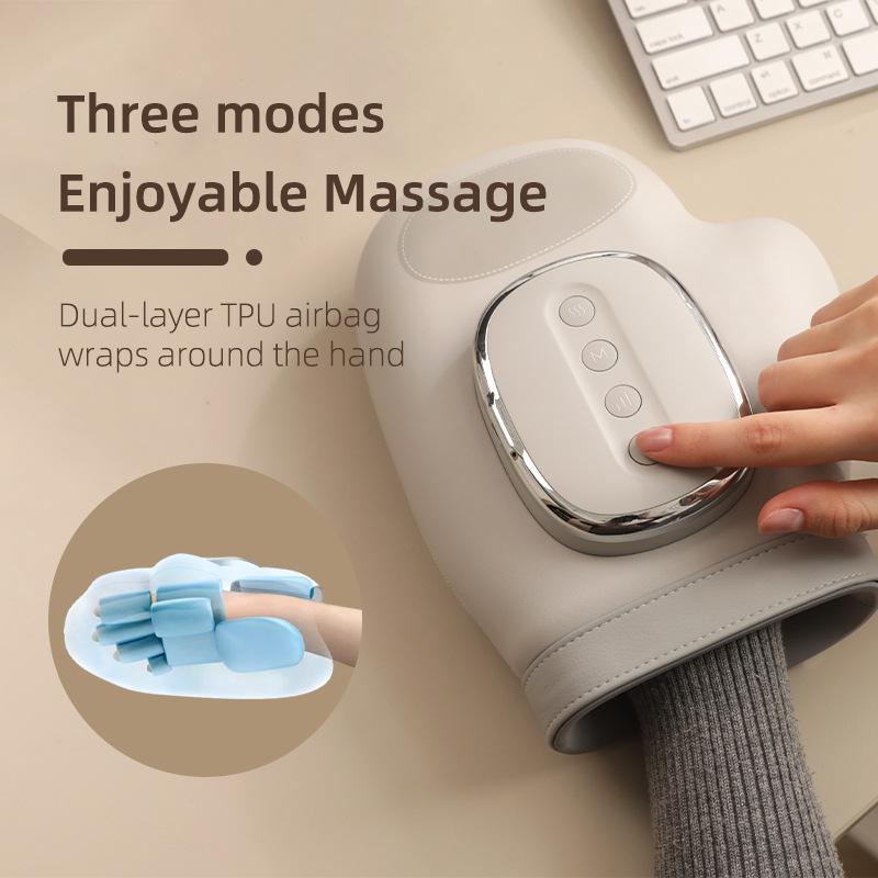 Handmassagegerät mit Airbag-Kompression Finger Handgelenk Handflächen-Massagegerät Vibrationshandschuh zur Entspannung der Handmuskulatur Geschenk für Männer Frauen