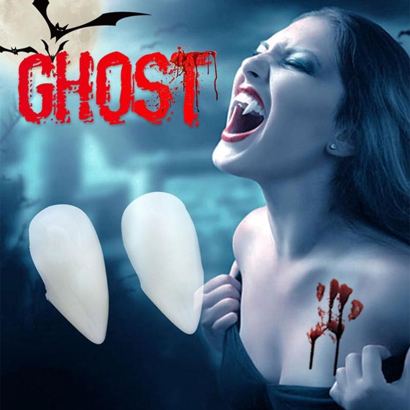 Realistic Vampires False Teeth Set With Blood Effect And Safe Dental Cosplay For Halloween Costume Accessories
