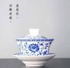 Chinesische Traditionen Gai Wan Teeservice Bone China Teeservice Dehua Gaiwan Tee Porzellankannenset für unterwegs Schöner und einfacher Wasserkocher