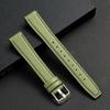 10mm 12mm 14mm 16mm Silikonlapp Klockarmband - Snabbfäste Silikon med Läder Klockarmband Spänne Universellt Klockarmband