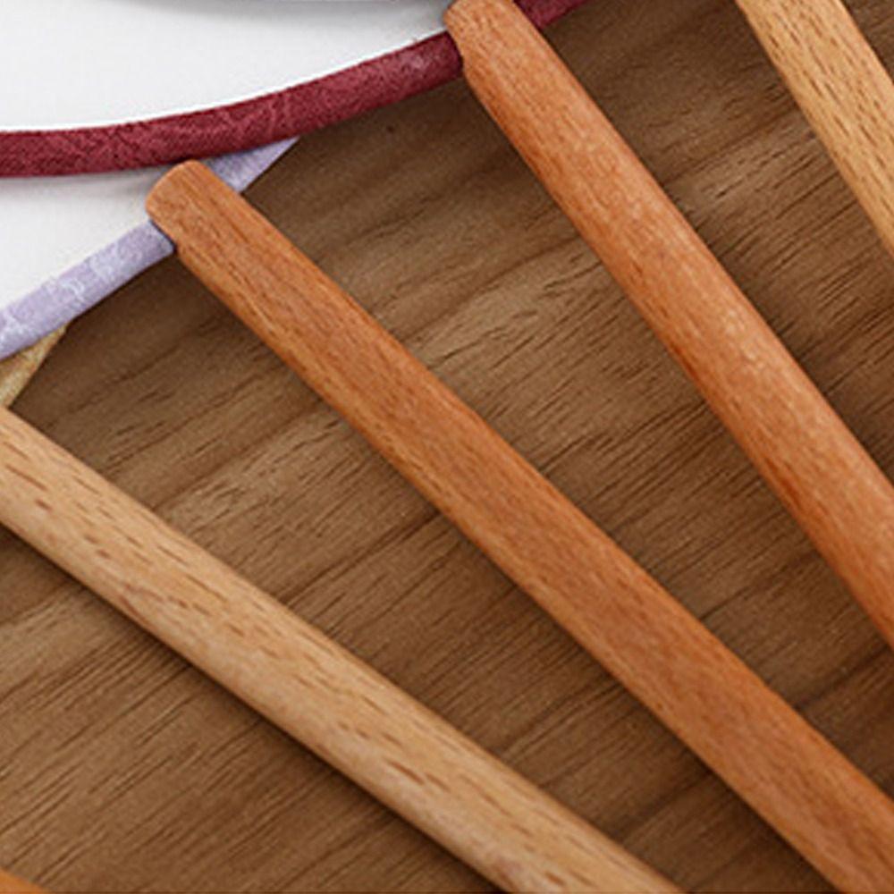 Chinese Style Blank Round Hand Fan Embroidery Dance Fan Wooden Silk Hand Fan  Home Decoration