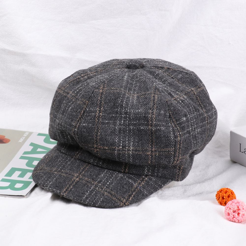 Casual Cotton Autumn Winter Painter Newsboy Caps Women Beret Sombrero Octagonal Cap Hats