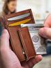 Men's Bi-Fold Card Holder Wallet Large Capacity Magnetic Money Clip Minimalist Credit Card Case