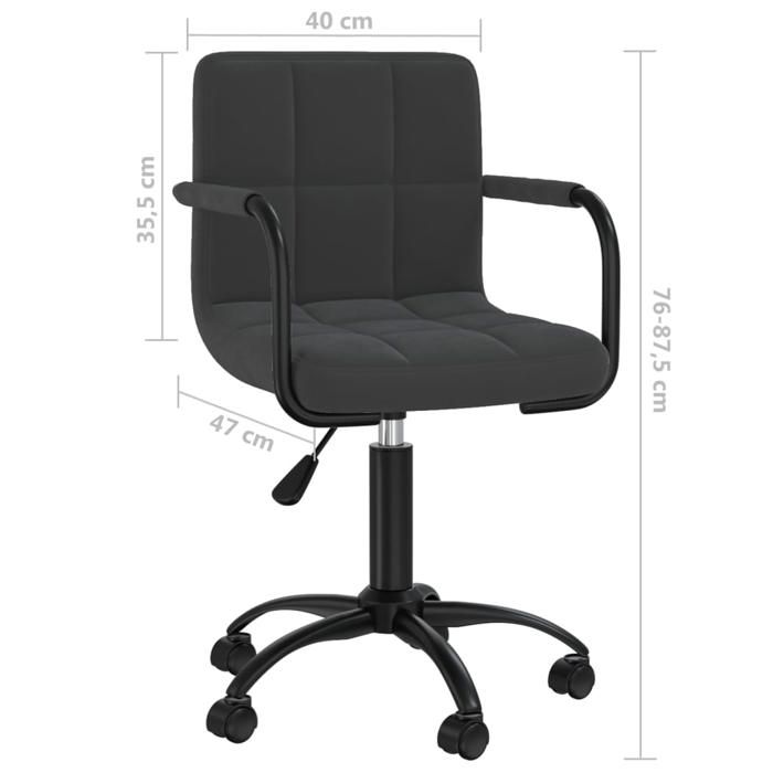 VidaXL Chaise Pivotante de Bureau Siège de Bureau Chaise d'Ordinateur Siège Ergonomique Maison Intérieur Hauteur Réglable 334707