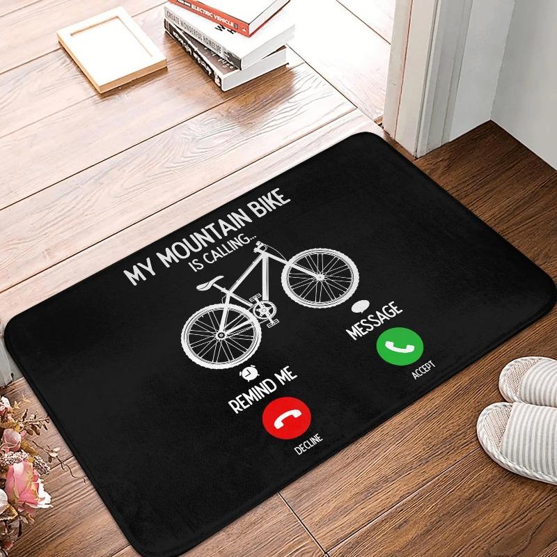MTB Bike Door Floor Kitchen Bath Living Room Mat Anti-Slip Outdoor Bicycle Cyclist Biking Doormat Entrance Rug Carpet Footpad