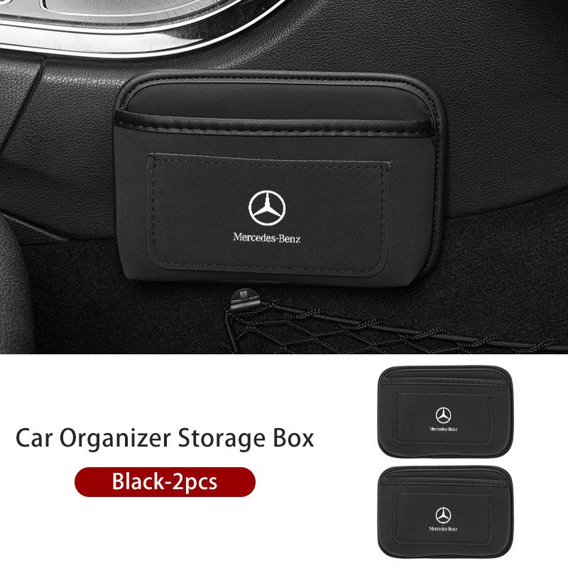 CRS1 Car Storage Pocket Sticky Side Door Hanging Phone Purse Box For Mercedes Benz W202 W212 W126 W140 W168 W177 CLS GLE GLC GLS CLA