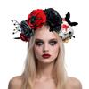 Halloween Theme Artificial Flower Hairband For Roleplay Event And Special Occasion Outfit Party Gathering Roleplay Props