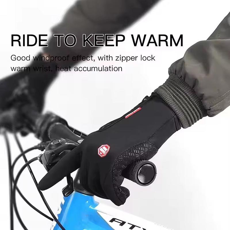 Skiing Cycling Warm Gloves for Unisex Windproof Thick Outdoor Running Sports Gloves Touch Screen Adjustable Waterproof Gloves