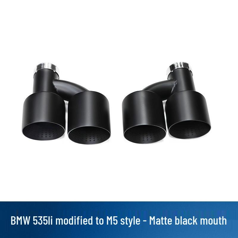 BMW 535li M5 Quad Outlet Carbon Fiber Exhaust Tailpipe (Stainless Steel, F10/F18)