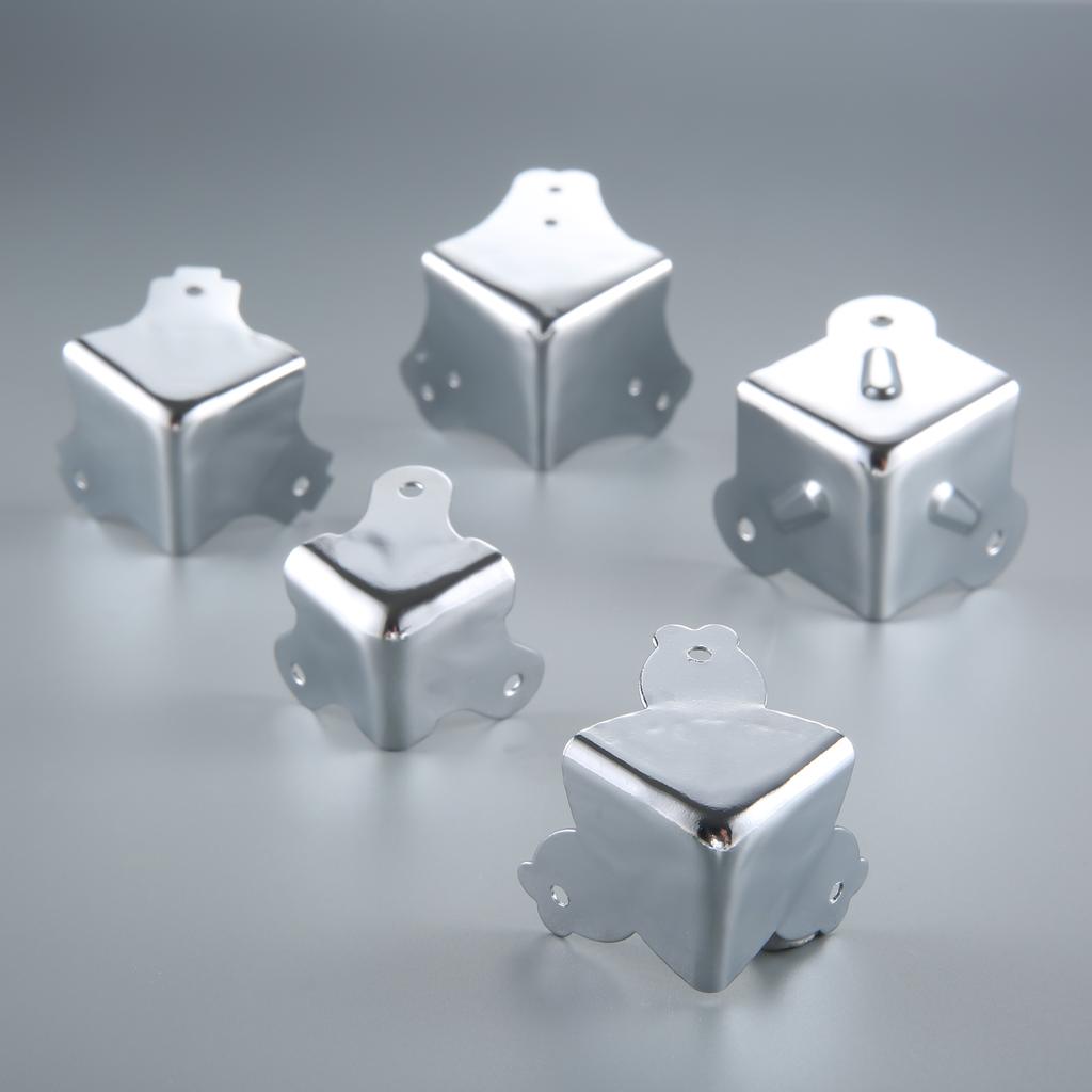 4pcs Air Box Corner Speaker Protector Three-pronged Metal Code Aviation Brackets Triangle Brace Decor Furniture Suitcase Luggage