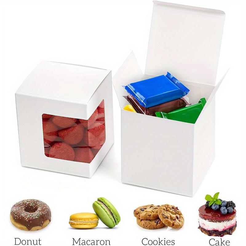 1set/ 20pcs Open Window Cupcake Box, Egg Tart Box, Muffin Box, Baking Dessert Packing Box, Cupcake Transparent Gift Box