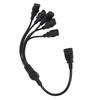 UPS PDU C14 To 5 X C13 Power Adapter Cable Male To Female 10A 250V Y Splitter Power Adapter Cable 1.6ft
