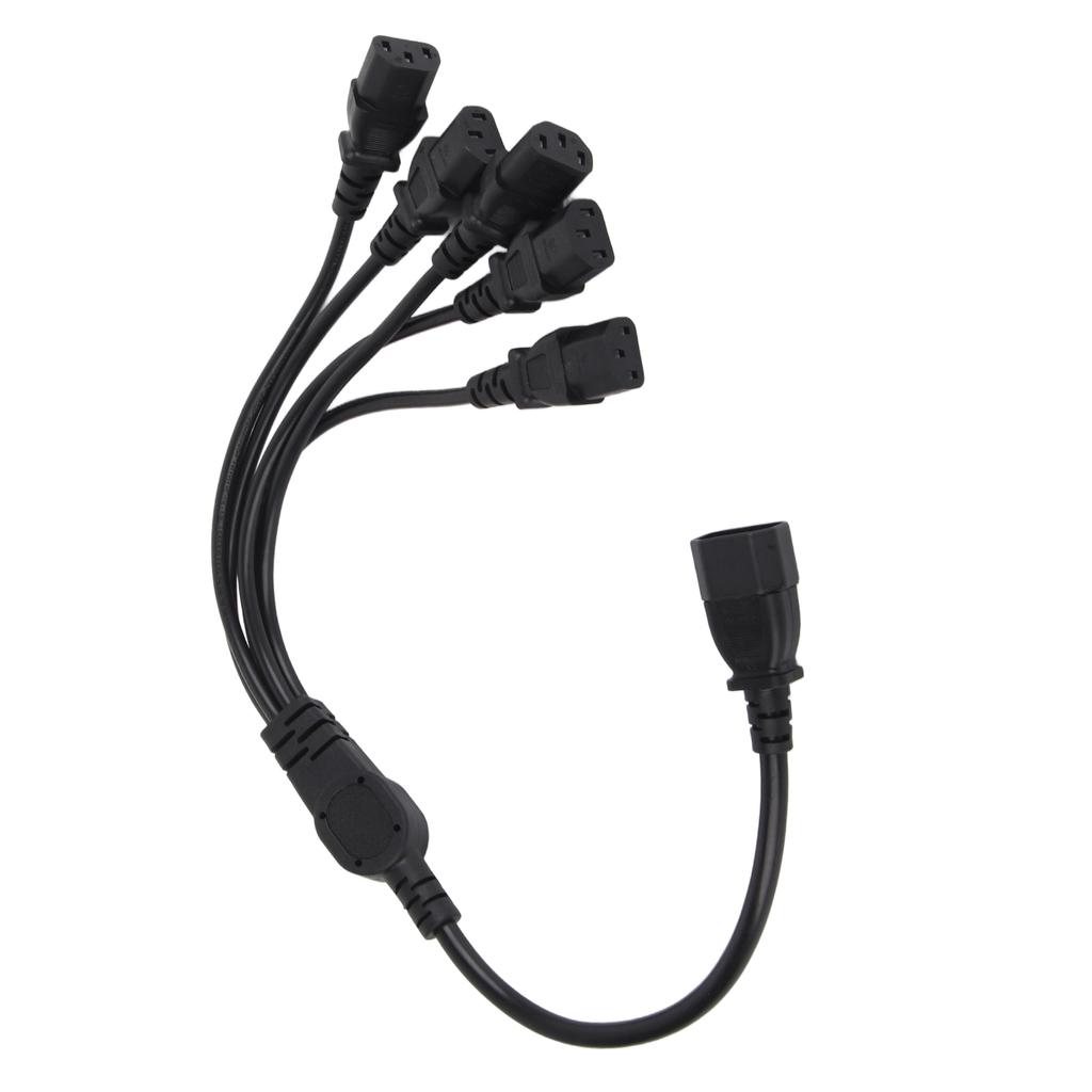 UPS PDU C14 To 5 X C13 Power Adapter Cable Male To Female 10A 250V Y Splitter Power Adapter Cable 1.6ft