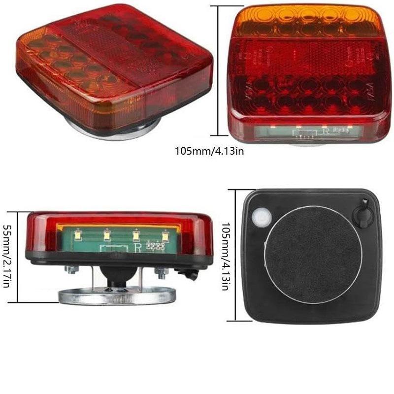 12V/24V Magnetische Kabellose 20-LED LKW-Heckleuchte Anhänger Signal Warnbremsleuchte für Wohnwagen Wohnmobil LKW LKW