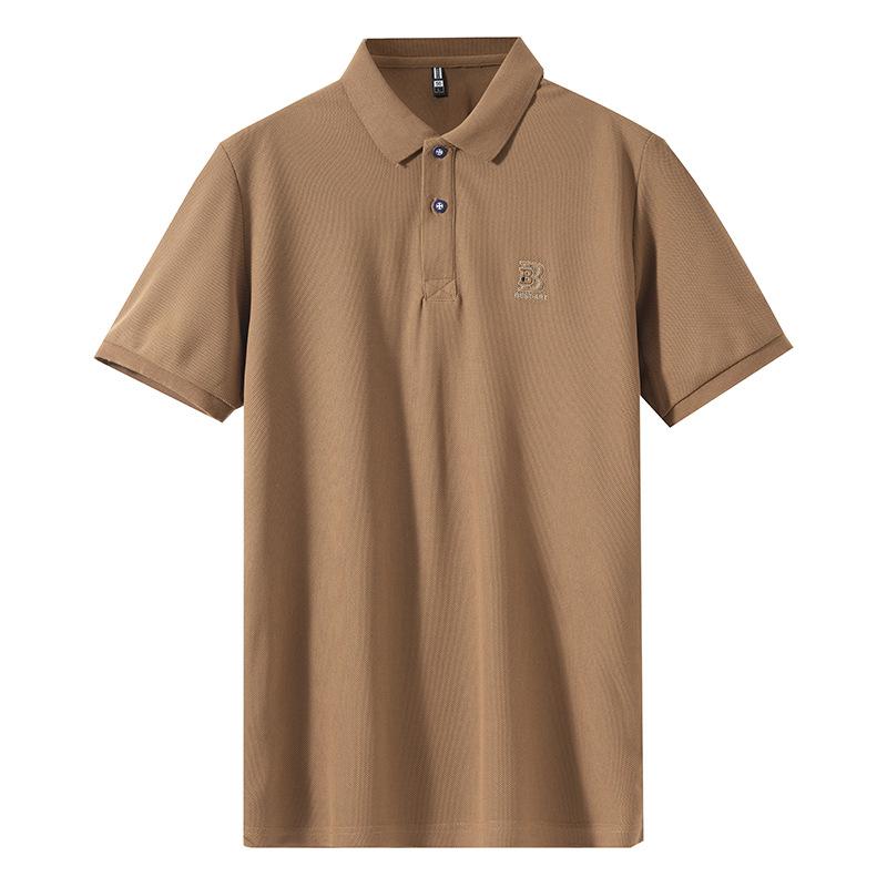 Pánské letní tričko s krátkým rukávem, jednobarevné, s polovičním rukávem, ležérní, prodyšné, s business límečkem, polokošile