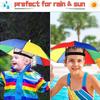 Umbrella Hat For Kids Child Foldable Outdoor Fishing Headwear Cap Head Waterproof Sun Camping Hat Beach Cap Headwear